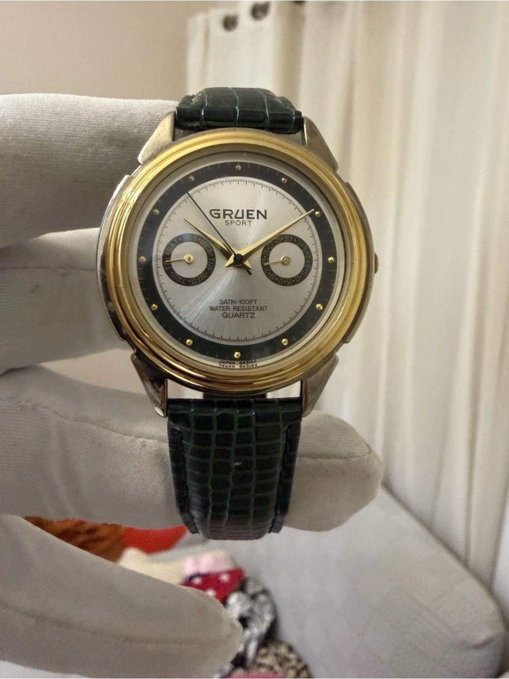 Gruen Sport 38mm Multifunction Quartz Watch 282-VX36 Two-Tone NOS New